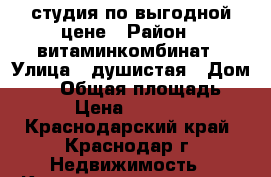 студия по выгодной цене › Район ­ витаминкомбинат › Улица ­ душистая › Дом ­ 56 › Общая площадь ­ 24 › Цена ­ 739 660 - Краснодарский край, Краснодар г. Недвижимость » Квартиры продажа   . Краснодарский край,Краснодар г.